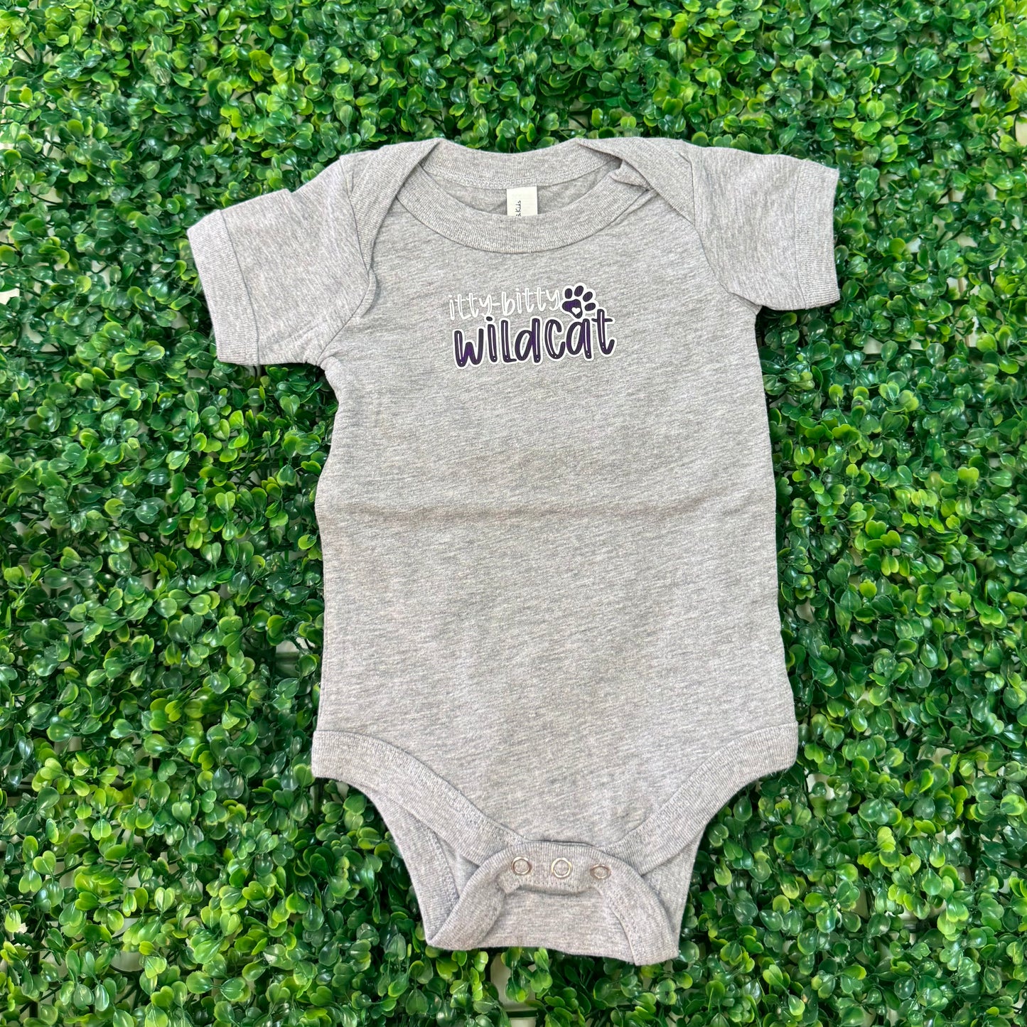 Itty Bitty Wildcat Gray Onesie