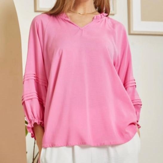 Andree Plus Pink 3/4 Top