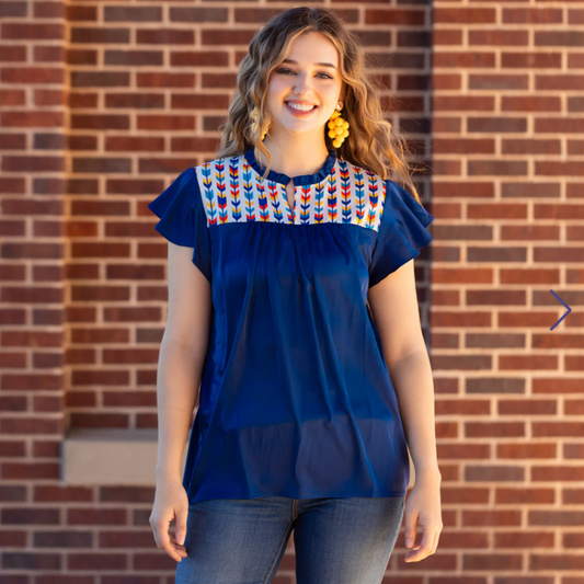 S&R Geometric Print Top