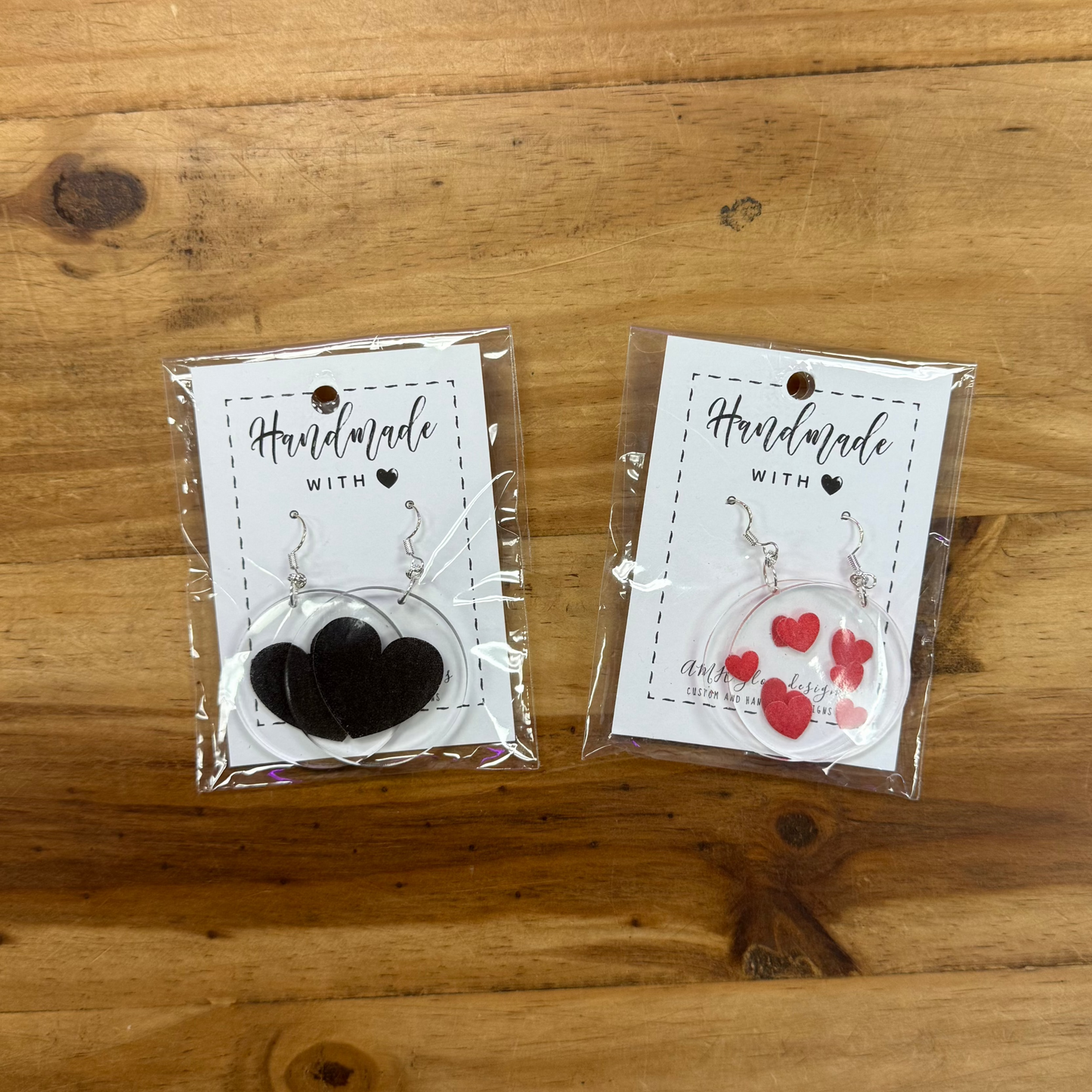 Acrylic Heart Earrings