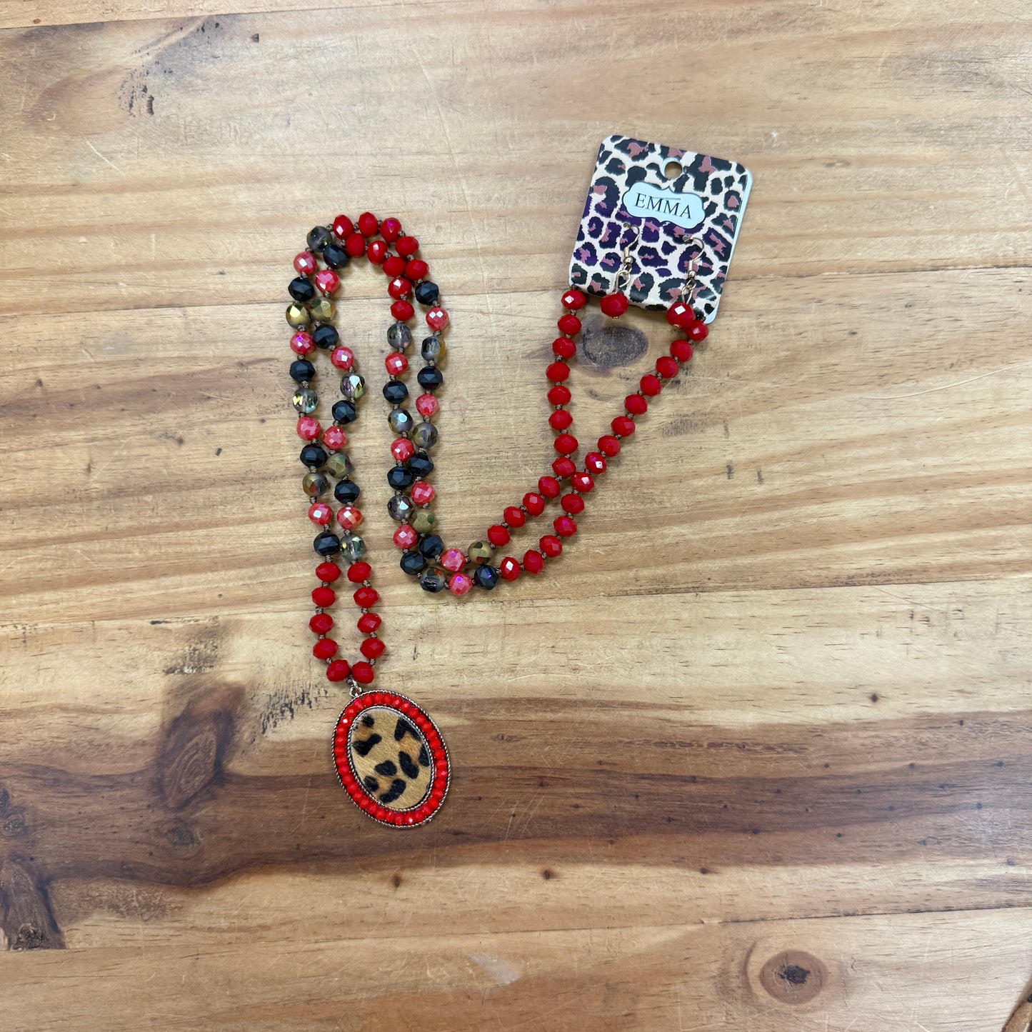 Tassel Necklace with Earrings Set