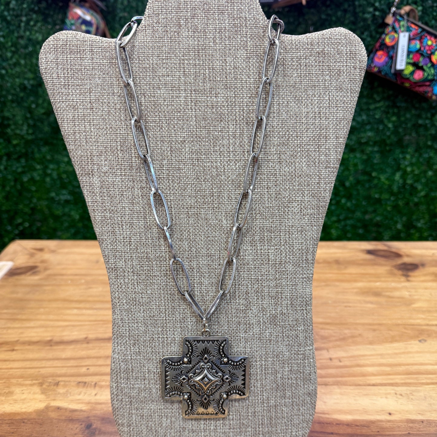 Metal Cross Necklace