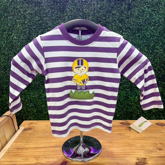 Boys Striped Football Player Top