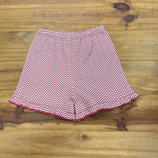 Red Chevron Patterned Shorts