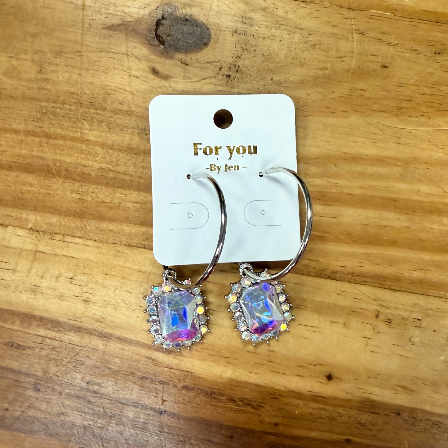 Clear Crystal Hoops