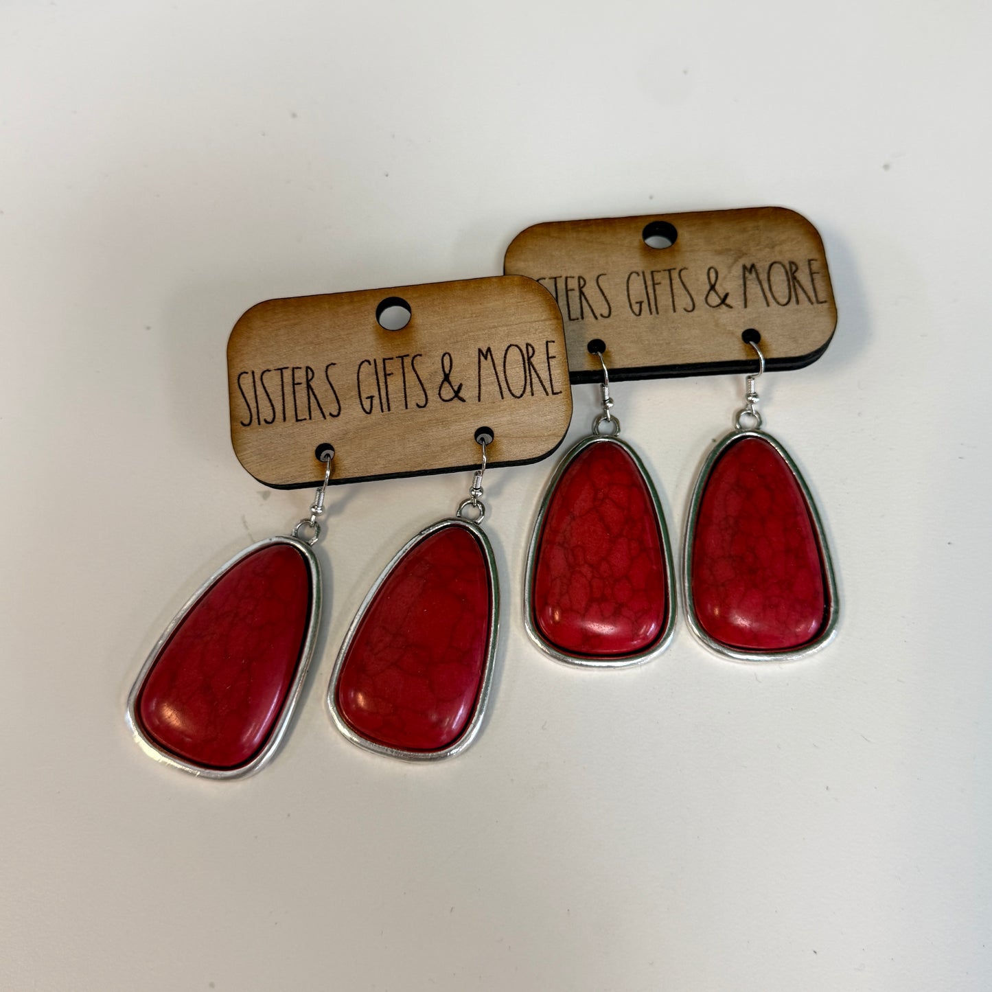 Large Red Earrings