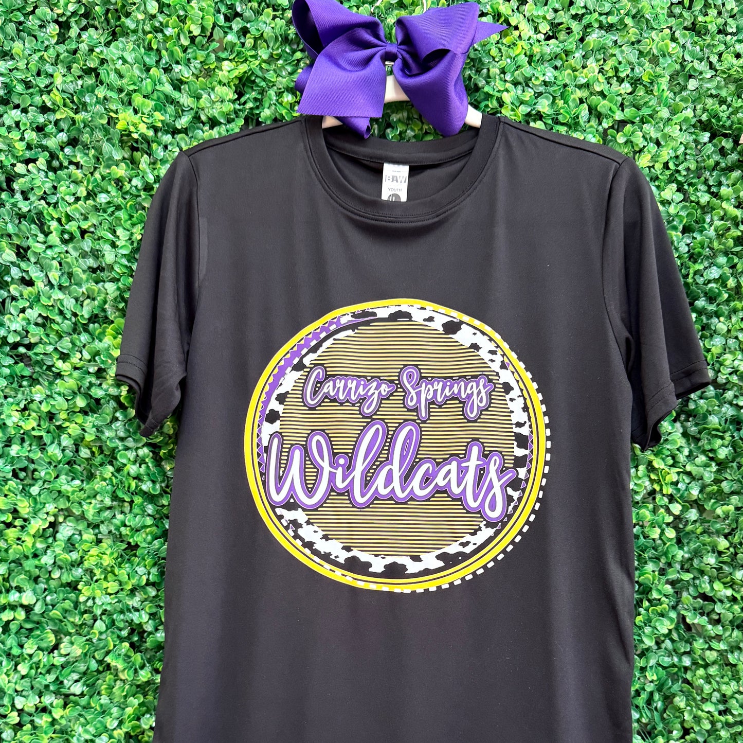 CS Wildcats Stripes on Circle Tee