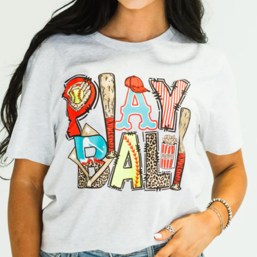 Play Ball Patterned Tee