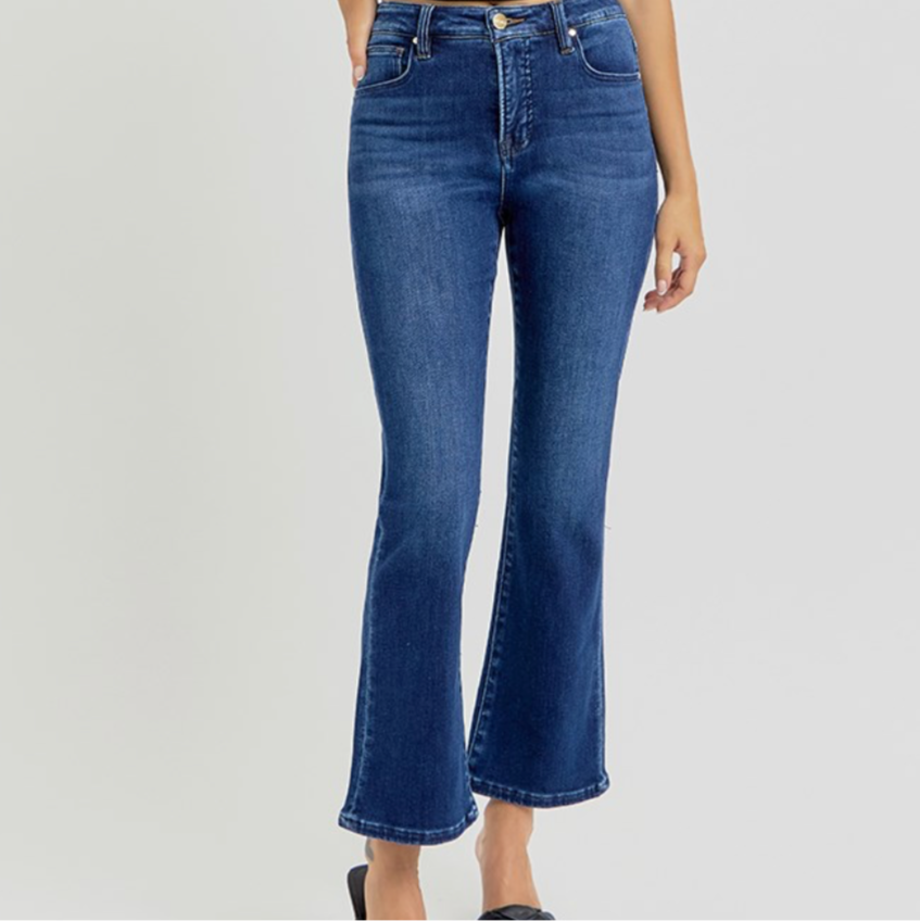 Risen HR Crop Non-Distressed Bootcut Jeans