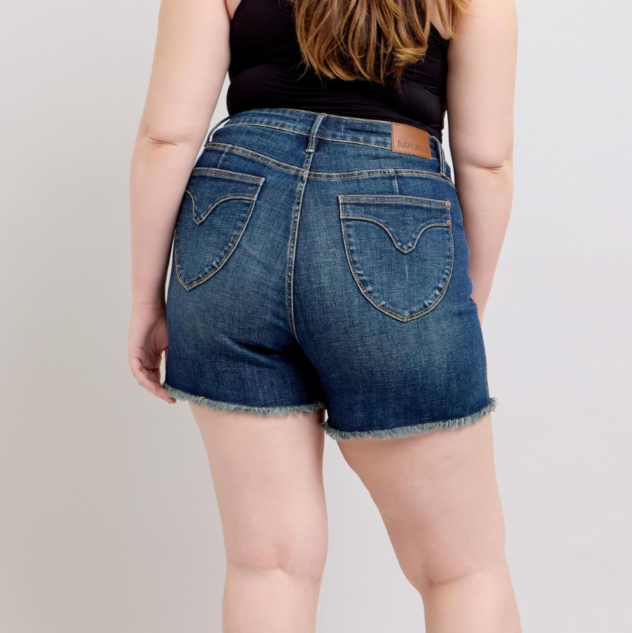 JB Plus Shorts Frayed Hem