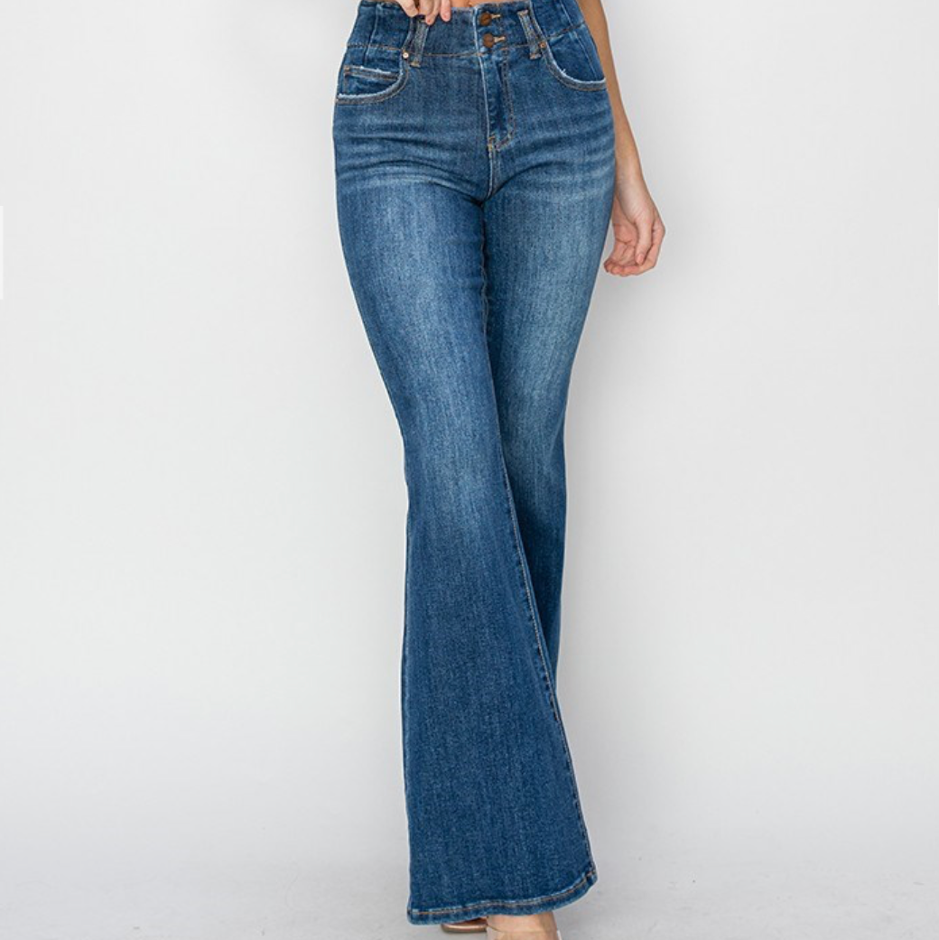 Risen HR Double Button Jeans