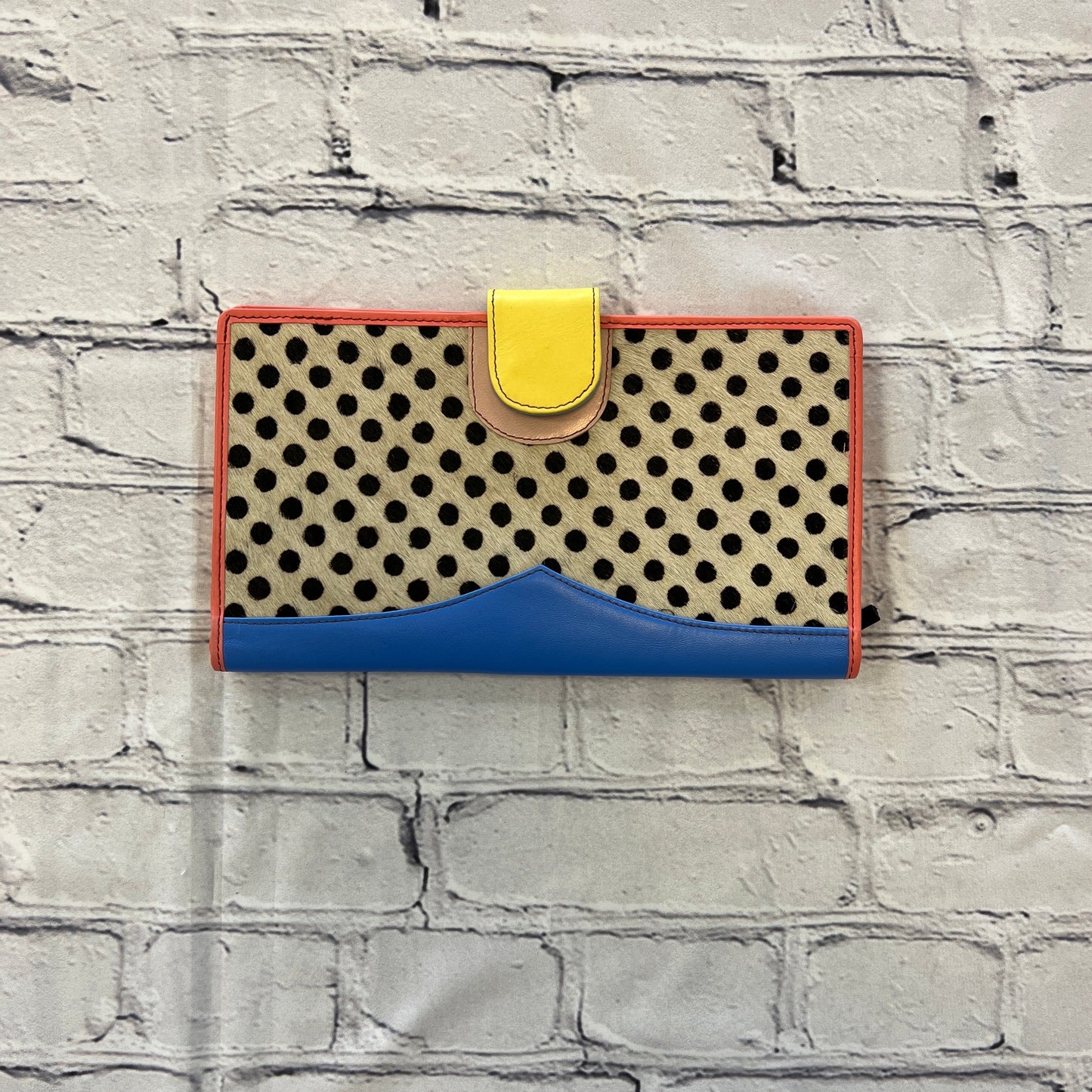 Polka Dots Leather and Hair on Hide Wallet