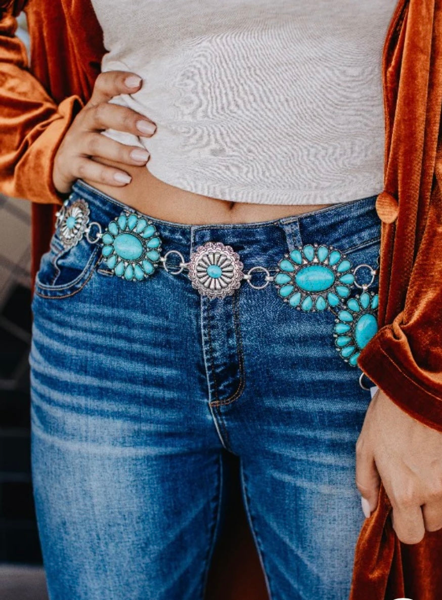 Turquoise Concho Belt