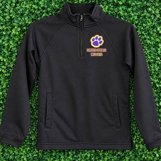 Black 1/4 Zip CS Paw