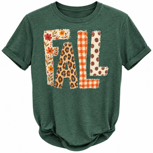 Fall on Green Heather Tee