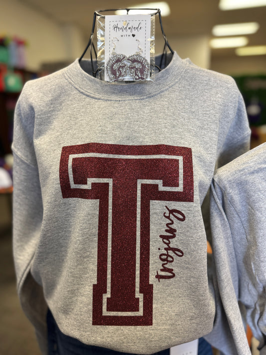 Glitter T/Trojan Sweatshirt