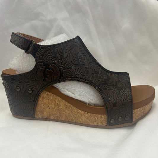 Very G Isabella Tooled Wedge Sandal