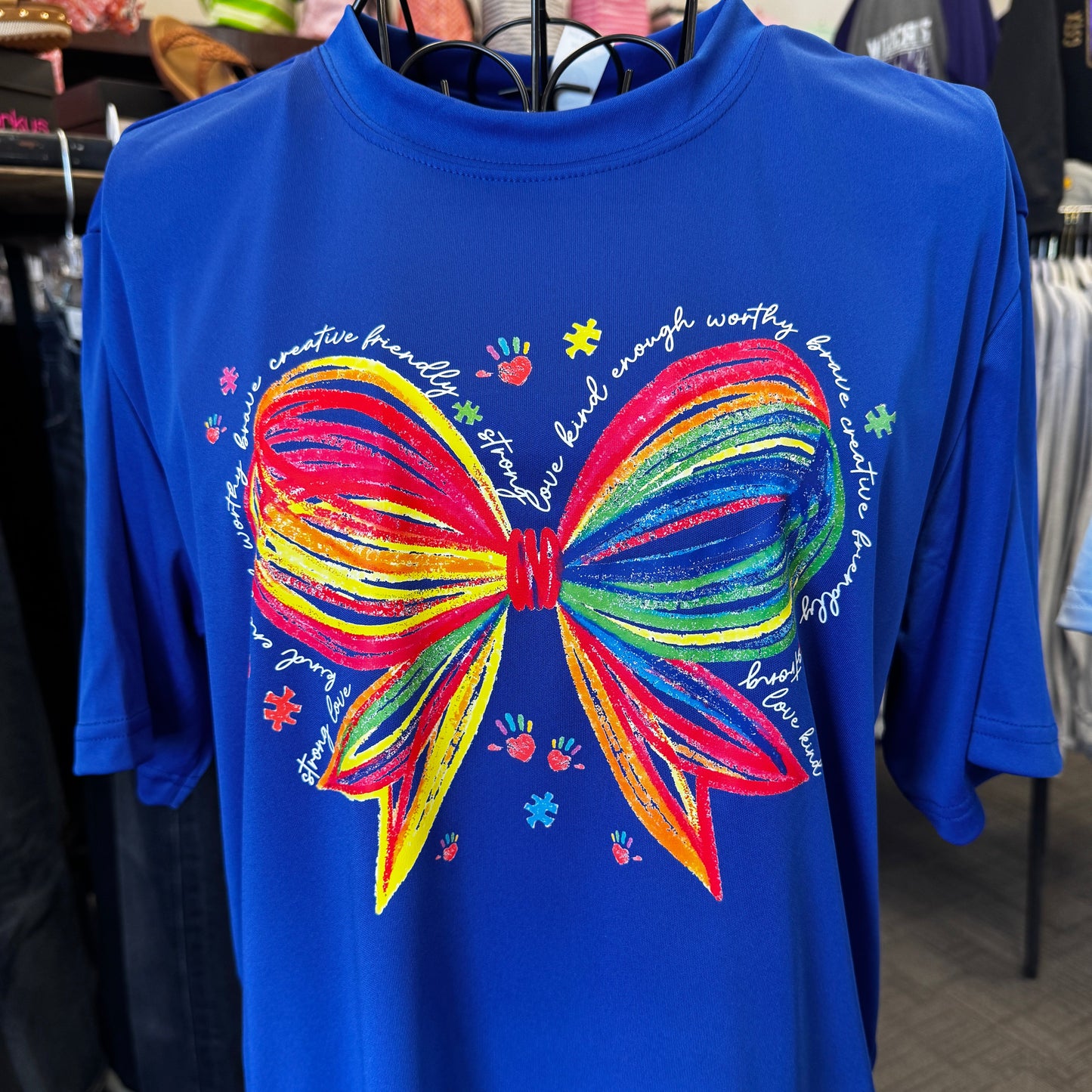 Crayon Bow Autism Tee