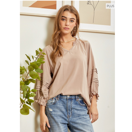 Andree Taupe 3/4 Top Plus