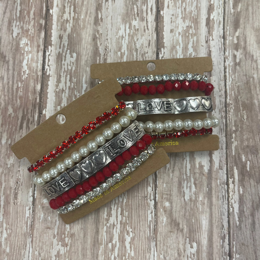 Red Love Stackable Bracelet