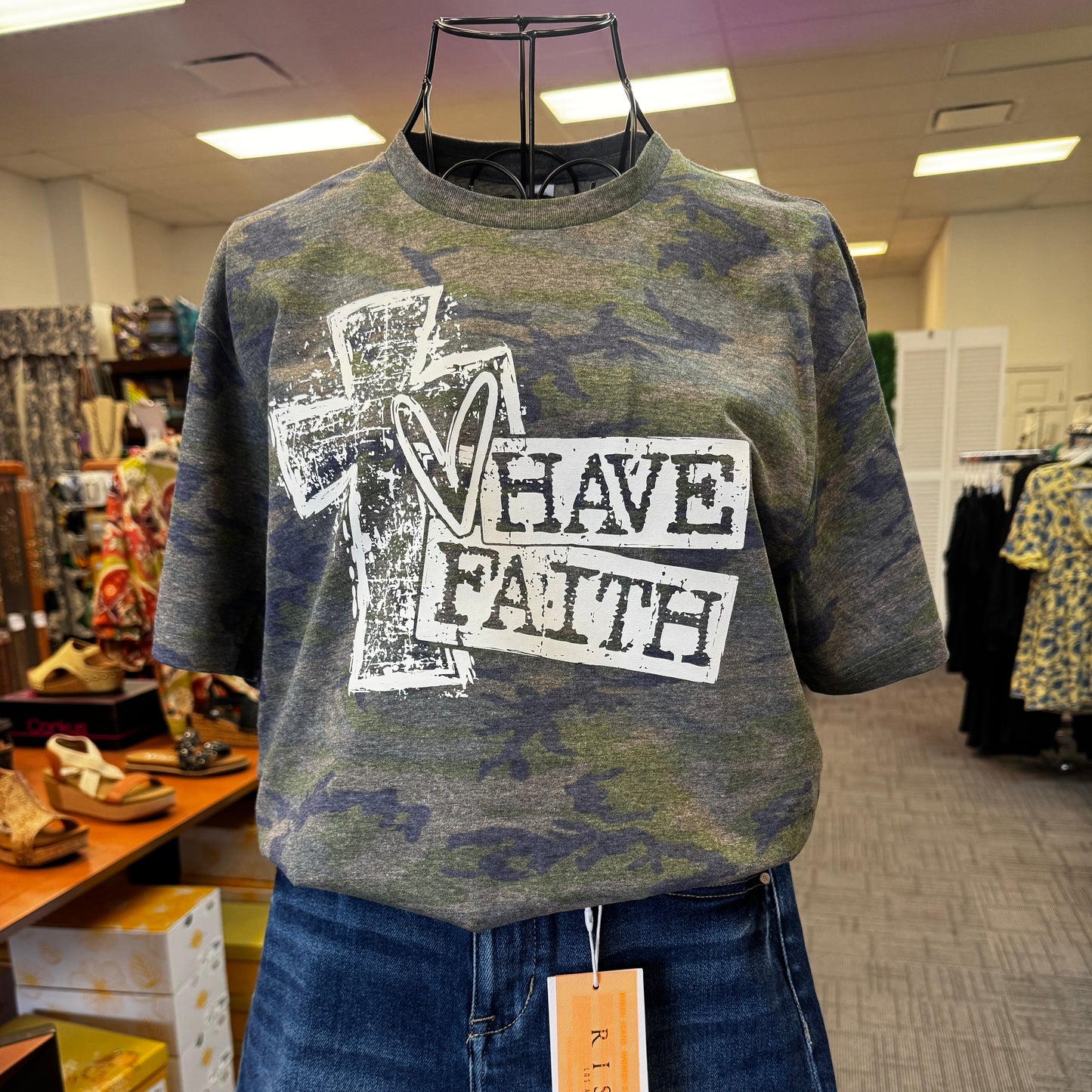 Have Faith on Camo Tee