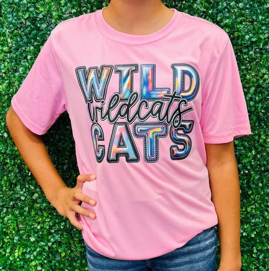 Youth Wildcats Holographic Tee