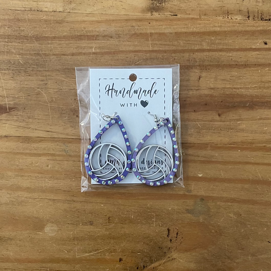 Volleyball Teardrop Earrings