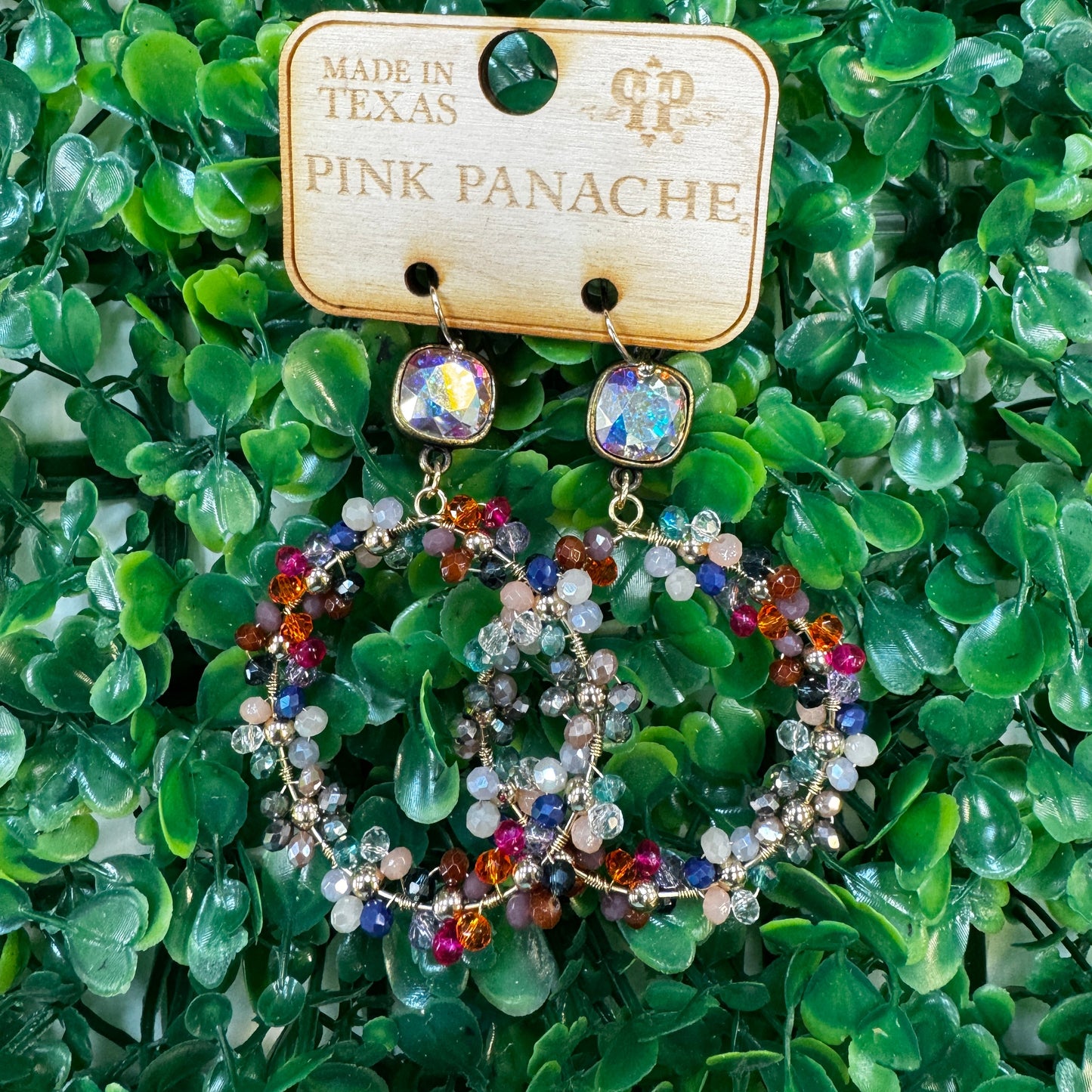 Multicolor Circle Dangle Earrings