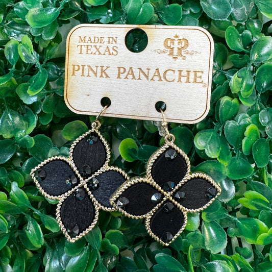 Black Clover Cross Earrings