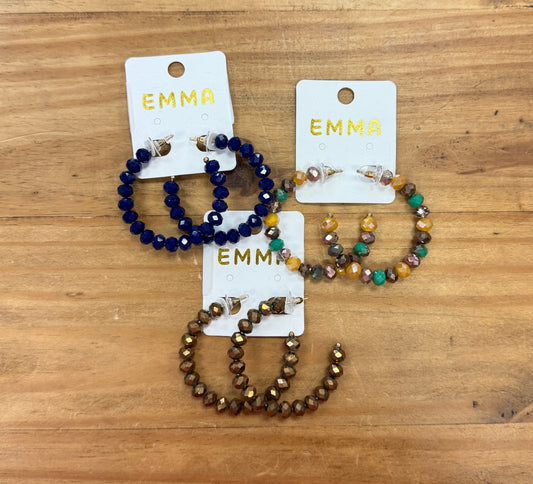 Beaded Hoop Earrings