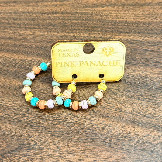 Large Bead Hoop Earrings