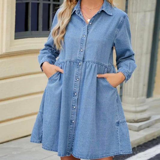 Long Sleeve Denim Dress