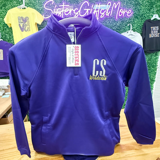 CS Wildcats Purple 1/4 Zip