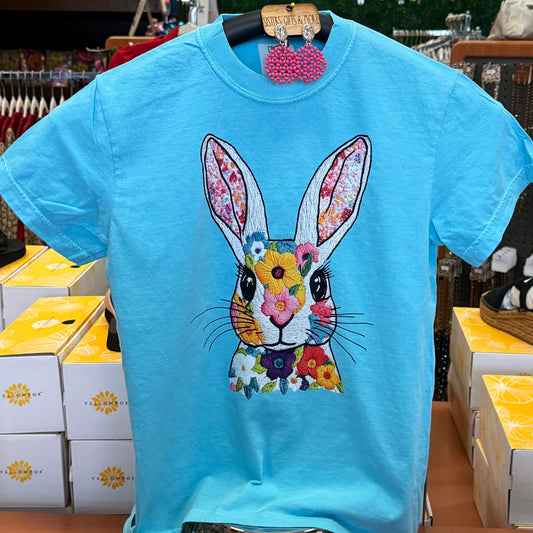 Faux Embroidered Bunny