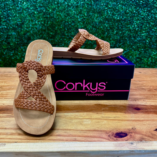 Corkys All Tangled Up Cognac Sandals
