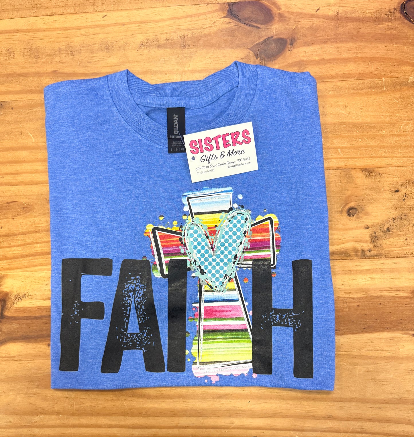 Faith Tee on Blue