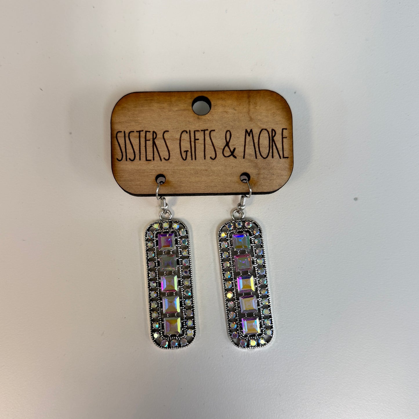 5 Stone Crystal Earrings