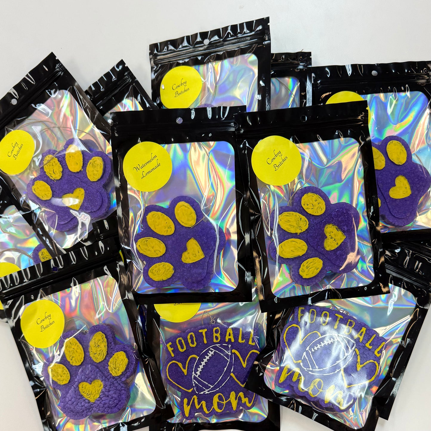 Purple and Gold Paw Freshies