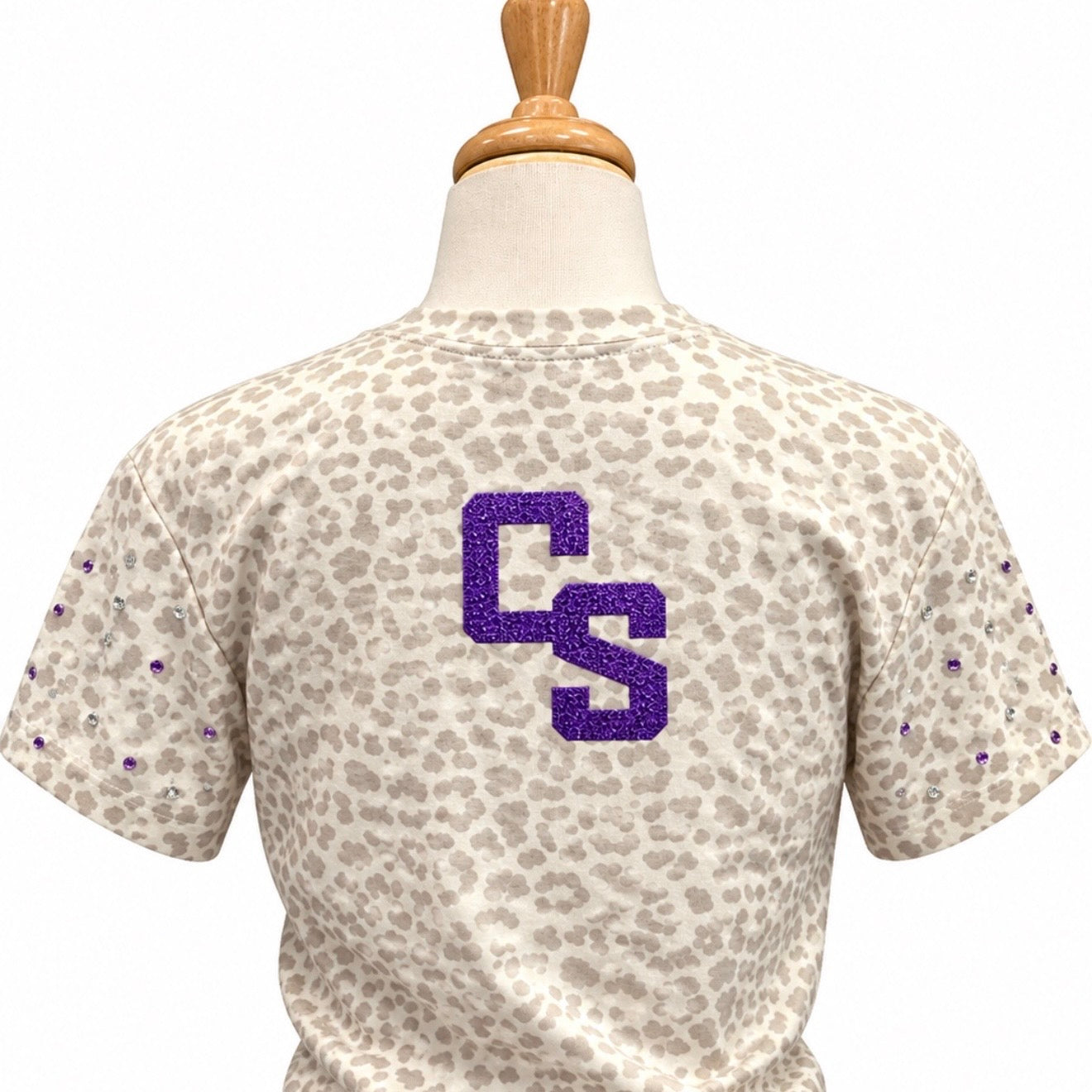 Glitter W on Leopard Tee