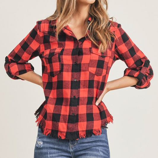 Risen Buffalo Plaid Top