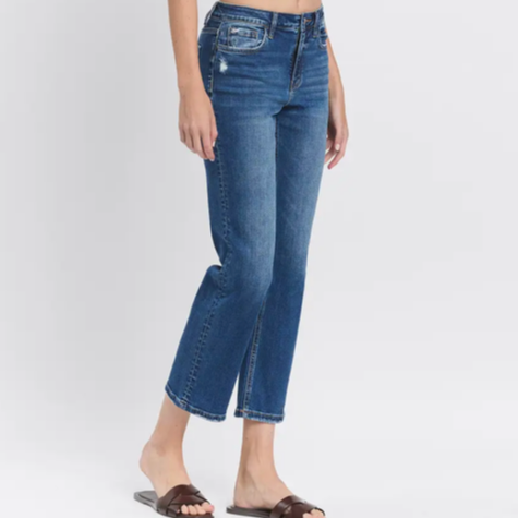 FM High Rise Ankle Straight Jeans