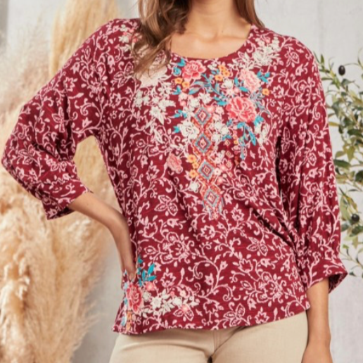 SJ Floral Wine Plus Top