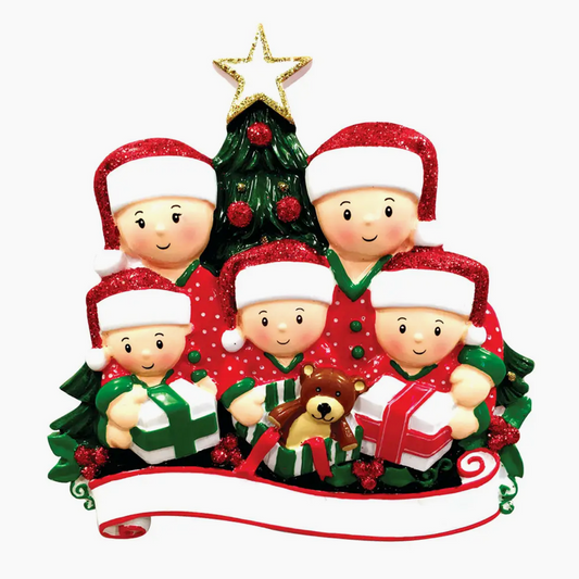 Presents with Family 5 Ornament