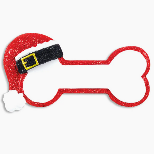Santa Dog Bone Ornament