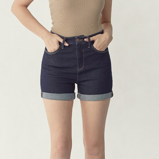 Risen High Rise Rolled Up Shorts