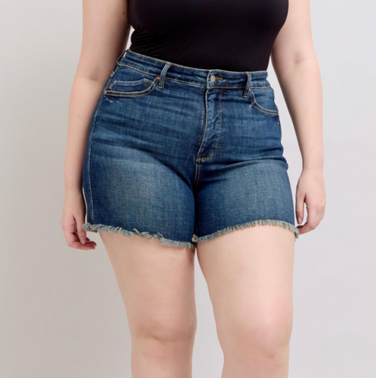 JB Plus Shorts Frayed Hem