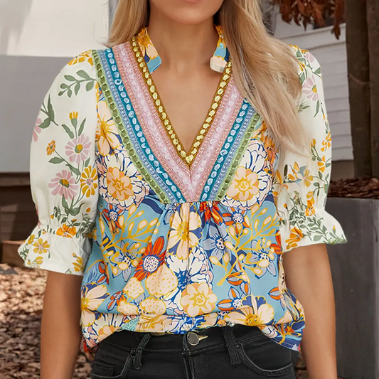 Boho Floral Top