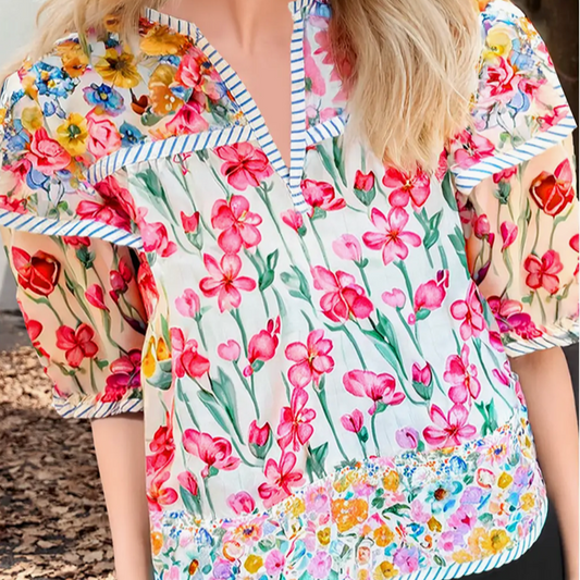 Colorful Floral Top