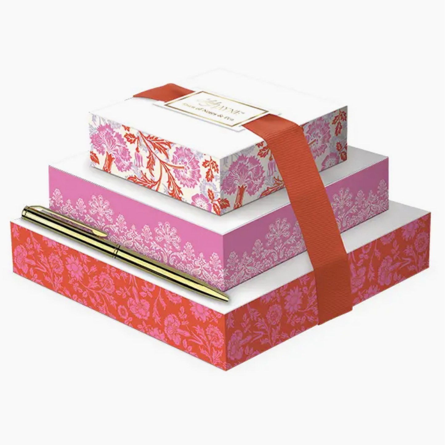 Tower of Notes w/Pen Prairie Rose