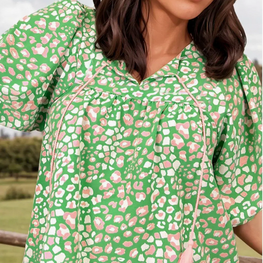 Pastel Leopard Print Top